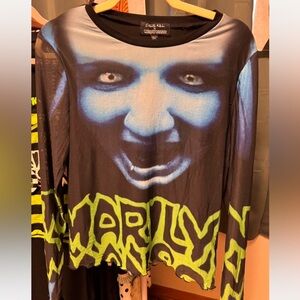 Marilyn Manson/dolls kill collab unreleased long sleeve shirt size 1X brand new
